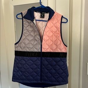 Nike Color Block Quilted Vest in Pink, Gray, and Navy